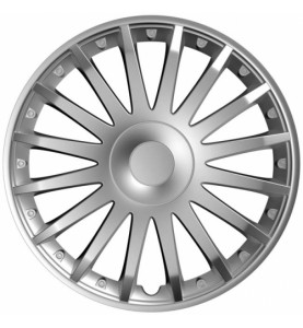 Τάσια Τροχών Αυτοκινήτου Versaco Crystal 16" Ασημί 4τμχ.