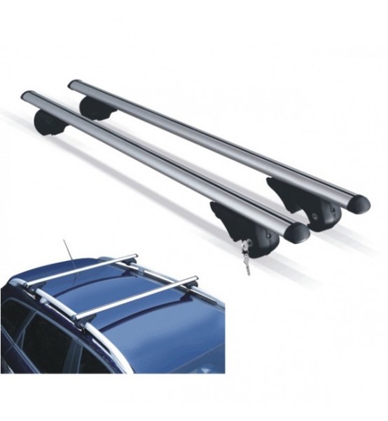 Σετ 2 Μπάρες Αλουμινίου Station Μαύρες 120cm