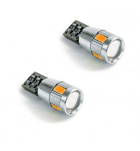 Λάμπες LED T10 Wedge Canbus 24V Πορτοκαλί 2τμχ.