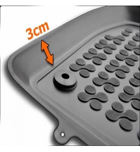 Λαστιχένια Πατάκια Τύπου Σκαφάκι Rezaw Plast για Fiat Panda III (2012+) 4τμχ.