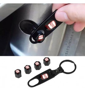 Καπάκια Βαλβίδων Αυτοκινήτου Με Μπρελόκ Seat 5τμχ