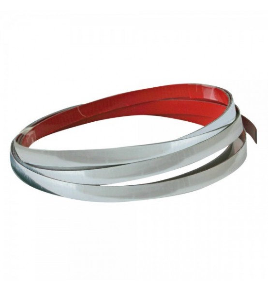 Αυτοκόλλητο Trim Χρώμιο Επίπεδο Για Πόρτες, Γρίλιες, Προφυλακτήρες, Μήκος 4m