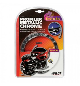 Αυτοκόλλητο Trim Χρώμιο Επίπεδο Για Πόρτες, Γρίλιες, Προφυλακτήρες, Μήκος 4m