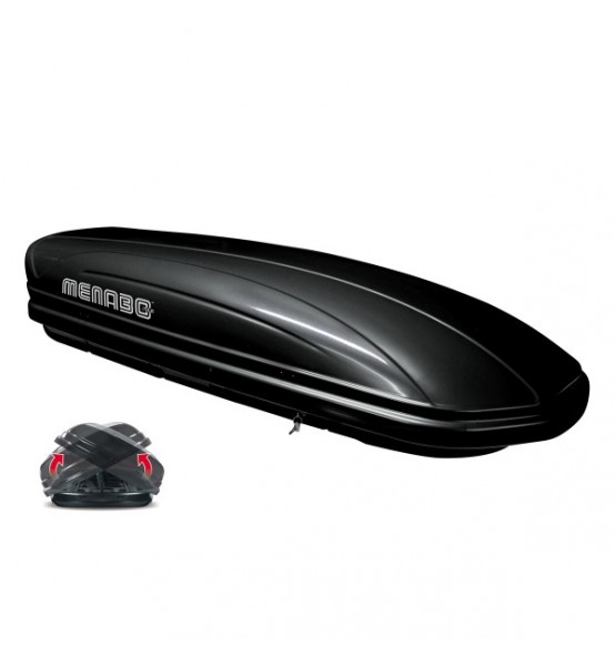 Μπαγκαζιέρα Mania 580l 225x89x37cm Διπλό Άνοιγμα - Μαύρη