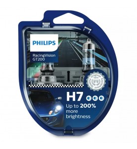 Λάμπες Αυτοκινήτου Philips Η7 Racing Vision GT200 12V 55W Έως 200% Περισσότερο Φως 2τμχ.