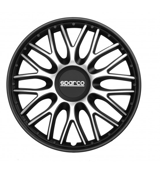 Τάσια Τροχών Roma 15" Ασημί- Μαύρο 4τμχ Sparco