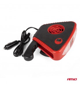 Αερόθερμο Αναπτήρα Αυτοκίνητου Με Φωτισμό Led 12 Volt 150 Watt Κόκκινο Amio - 1τμχ.