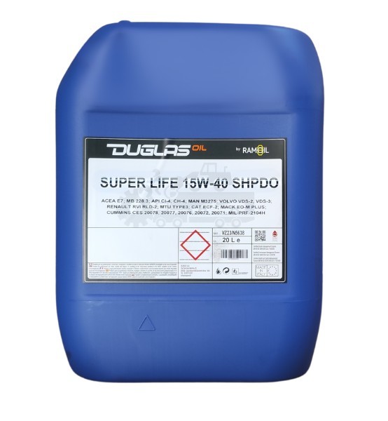 Λαδί Κινητήρα Βαρέως Τύπου Duglas Super Life 15w-40 SHPDO 20l.
