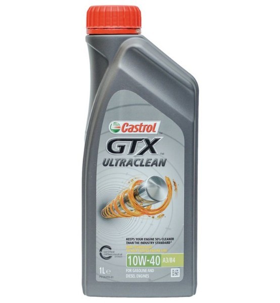 Λάδι Κινητήρα Ημισυνθετικό Castrol GTX Ultraclean 10w-40 A3/B4 1L