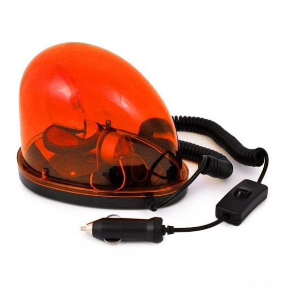 Φάρος Μαγνητικός Οβάλ 12V Χρώμα Πορτοκαλί