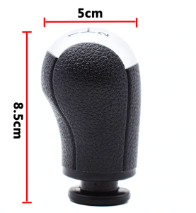 Πόμολο Ταχυτήτων για Ford Mondeo / S-MAX / Galaxy / Fiesta MK6 Μαύρο/Ασημί - 1τμχ