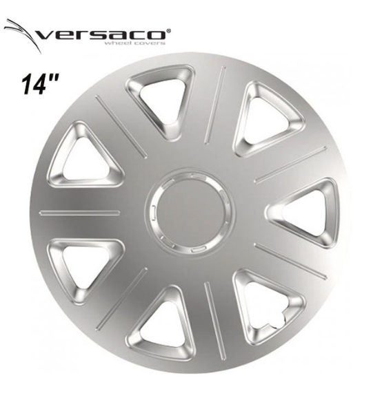 Τάσια Τροχών Αυτοκινήτου Versaco Master 14" Ασημί 4τμχ.
