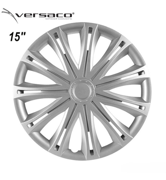 Τάσια Τροχών Αυτοκινήτου Versaco Spark Ασημί 4τμχ.