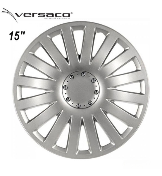 Τάσια Τροχών Αυτοκινήτου Versaco Smart 15" Ασημί 4τμχ.