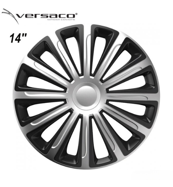 Τάσια Τροχών Αυτοκινήτου Versaco Trend 14" Ασημί/Μαύρο 4τμχ.