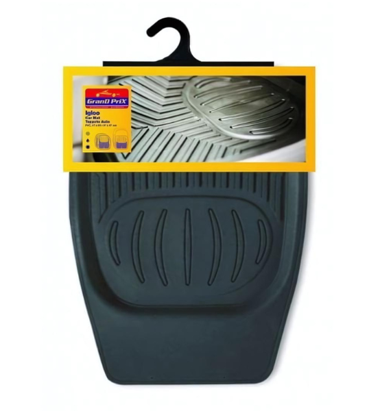 Πατάκια Αυτοκινήτου Σκαφάκι Λαστιχένια (Universal) Bottari Igloo Μαύρα 4τμχ.