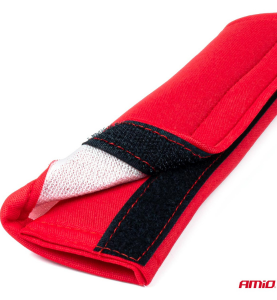 Προστατευτικά Μαξιλαράκια Ζώνης Αυτοκινήτου AMiO Seat Belt Pad Κόκκινα 2τμχ.