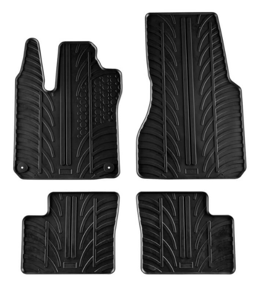 Πατάκια Αυτοκινήτου Λαστιχένια Gledring (0462) για Smart Forfour 453 2014+ Μαύρα 4τμχ.