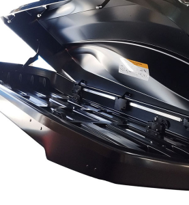 Μπαγκαζιέρα Οροφής Αυτοκινήτου Μαύρη Γυαλιστερή Με Διπλό Άνοιγμα & Quick Fix Τοποθέτηση Rackit Star 480lt