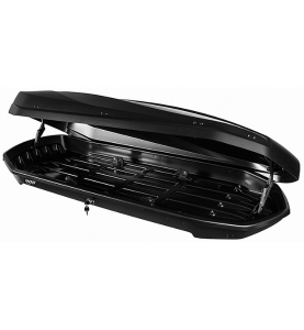 Μπαγκαζιέρα Οροφής Αυτοκινήτου Μαύρη Γυαλιστερή Με Διπλό Άνοιγμα & Quick Fix Τοποθέτηση Rackit Star 440lt