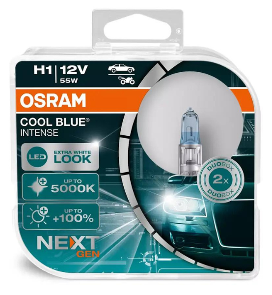 Λάμπες Αλογόνου H1 12V 55w Osram Cool Blue Intense Next Generation - 2τμχ.