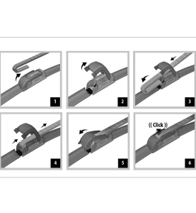 Υαλοκαθαριστήρας Αυτοκινήτου Χωρίς Πλαίσιο Εμπρόσθιος - Oximo U-Type Frameless Wipers WU 650mm 1τμχ.