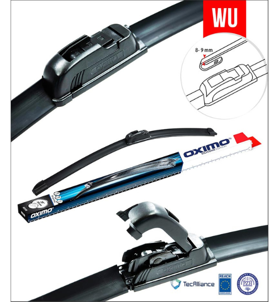 Υαλοκαθαριστήρας Αυτοκινήτου Χωρίς Πλαίσιο Εμπρόσθιος - Oximo U-Type Frameless Wipers WU 375mm 1τμχ.