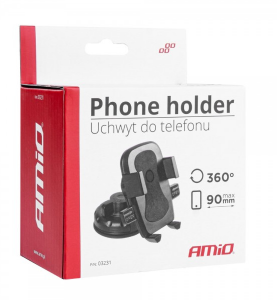Βάση Κινητού Αυτοκινήτου Περιστρεφόμενη με Βεντούζα AMiO Phone Holder Hold-19