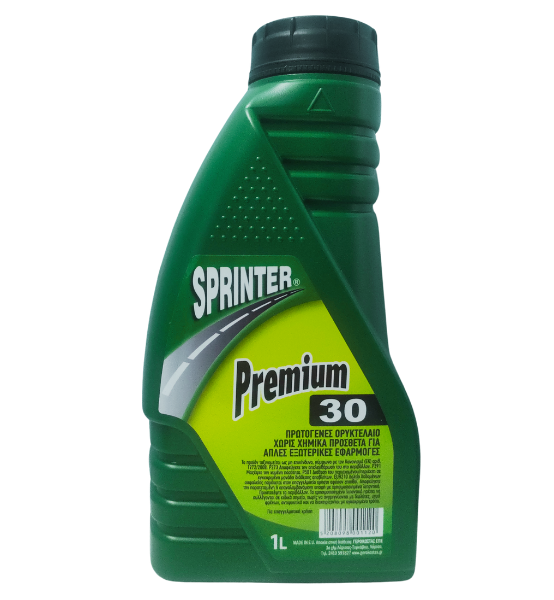 Πρωτογενές Ορυκτέλαιο για Απλές Εξωτερικές Εφαρμογές Sprinter Premium SAE 30 1L.