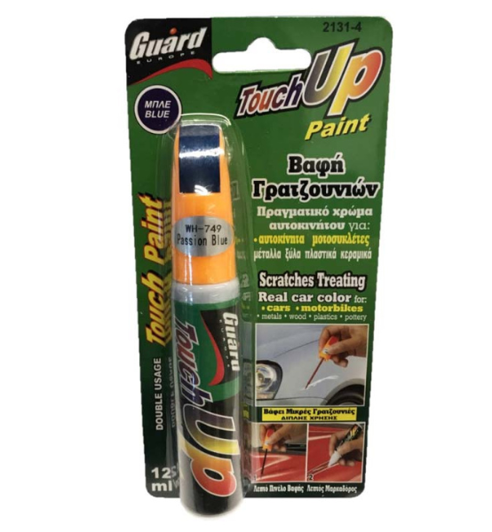 Μαρκαδόρος & Πινελάκι Επιδιόρθωσης Γρατζουνιών Αυτοκινήτου Μπλε Guard Touch Up Paint Passion Blue WH-749 12ml.