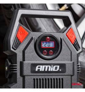 Κομπρεσέρ Αέρα Αυτοκινήτου με 3 Αντάπτορες Ψηφιακό Μανόμετρο & Φακός LED AMiO Acomp-17