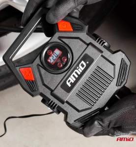 Κομπρεσέρ Αέρα Αυτοκινήτου με 3 Αντάπτορες Ψηφιακό Μανόμετρο & Φακός LED AMiO Acomp-17