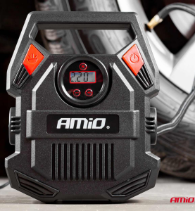 Κομπρεσέρ Αέρα Αυτοκινήτου με 3 Αντάπτορες Ψηφιακό Μανόμετρο & Φακός LED AMiO Acomp-17