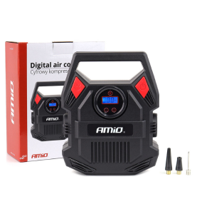Κομπρεσέρ Αέρα Αυτοκινήτου με 3 Αντάπτορες Ψηφιακό Μανόμετρο & Φακός LED AMiO Acomp-17