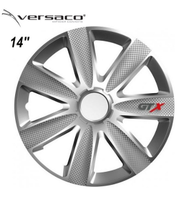 Τάσια Τροχών Αυτοκινήτου Versaco GTX Carbon 14" Ασημί 4τμχ.