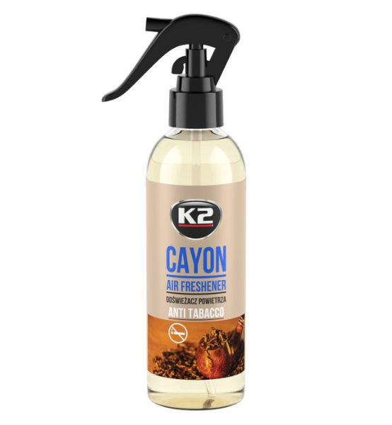 Αποσμητικό Χώρου Αυτοκινήτου Αντικαπνιστικό K2 Cayon Anti Tobacco 250ml.