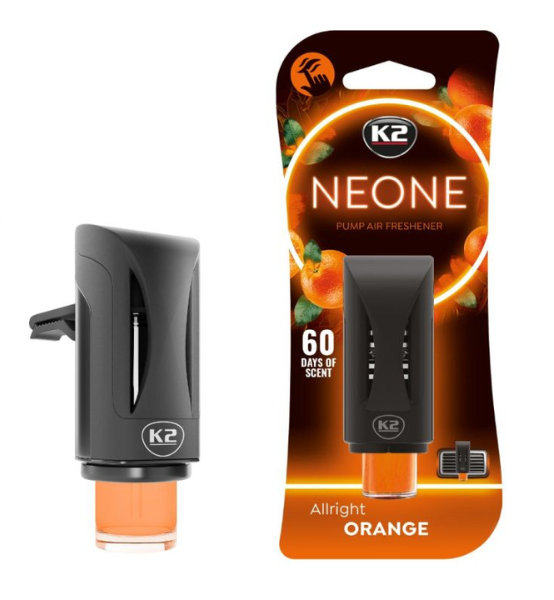 Αρωματικό Αεραγωγού Αυτοκινήτου με Ρυθμιζόμενη Αντλία Έντασης K2 NEONE Allright ORANGE 1τμχ.