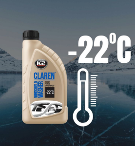 Καθαριστικό & Αντιπαγωτικό Υγρό Πλύσης Παρμπρίζ Αυτοκινήτου K2 CLAREN -22°C 1L