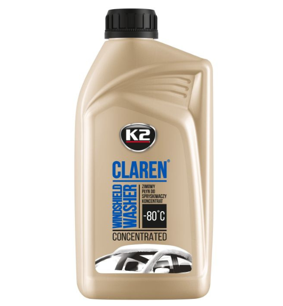 Καθαριστικό & Αντιπαγωτικό Υγρό Πλύσης Παρμπρίζ Συμπυκνωμένο K2 CLAREN -80°C 1L.