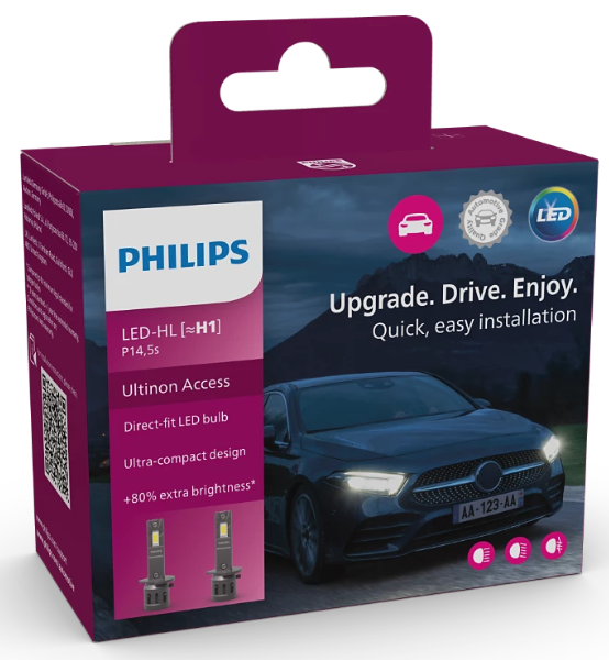Λάμπες Αυτοκινήτου LED Philips Ultinon Access H1 P14,5s 12V 13W - 2τμχ.