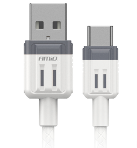 Καλώδιο Φόρτισης & Μεταφοράς Δεδομένων USB-A - USB-C 3A 100cm AMiO 1τμχ.