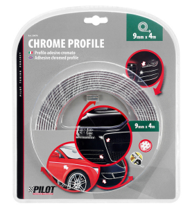 Αυτοκόλλητη Ταινία Χρωμίου Αυτοκινήτου Lampa Chromed Profile 4m - 9mm