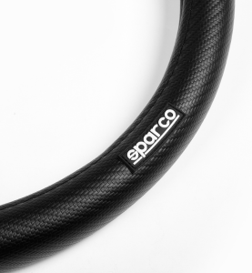 Κάλυμμα Τιμονιού Μαύρο 38cm Sparco SWC PVC & Rubber 1τμχ.