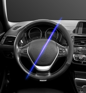 Κάλυμμα Τιμονιού Μαύρο 38cm Sparco SWC PVC & Rubber 1τμχ.