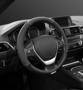 Κάλυμμα Τιμονιού Μαύρο 38cm Sparco SWC PVC & Rubber 1τμχ.