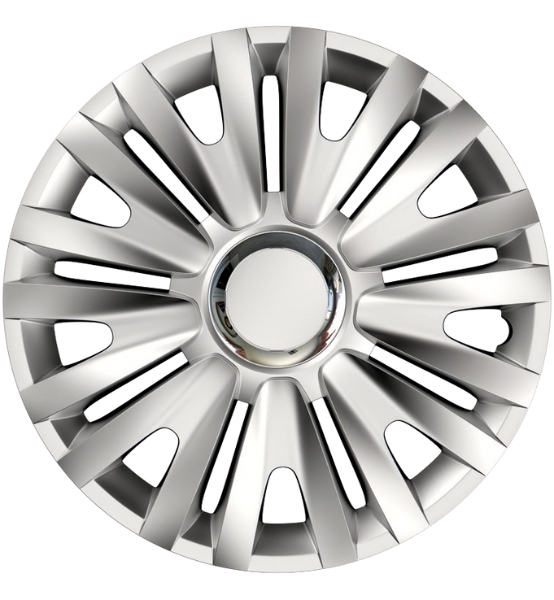 Τάσια Τροχών Αυτοκινήτου Versaco Royal RC 16" Ασημί με Δαχτυλίδι Χρωμίου 4τμχ.