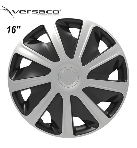 Τάσια Τροχών Αυτοκινήτου Versaco Craft Silver BC 16" Ασημί / Μαύρο 4τμχ.