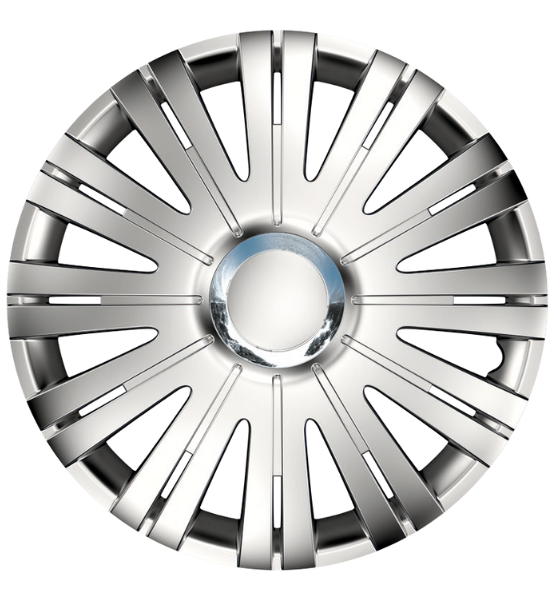 Τάσια Τροχών Αυτοκινήτου Versaco Active RC 16" Ασημί με Δαχτυλίδι Χρωμίου 4τμχ