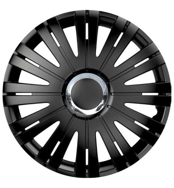 Τάσια Τροχών Αυτοκινήτου Versaco Active RC 15" Μαύρο με Δαχτυλίδι Χρωμίου 4τμχ.