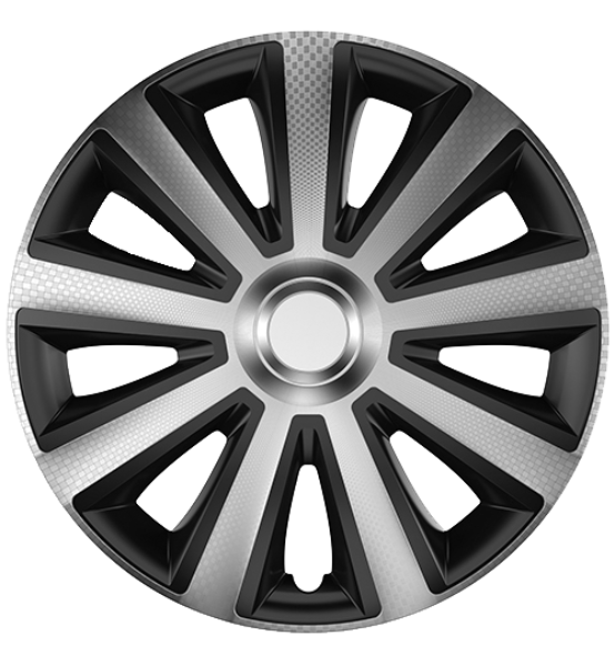 Τάσια Τροχών Αυτοκινήτου Versaco Aviator Carbon SB 14" Ασημί/Μαύρο 4τμχ.